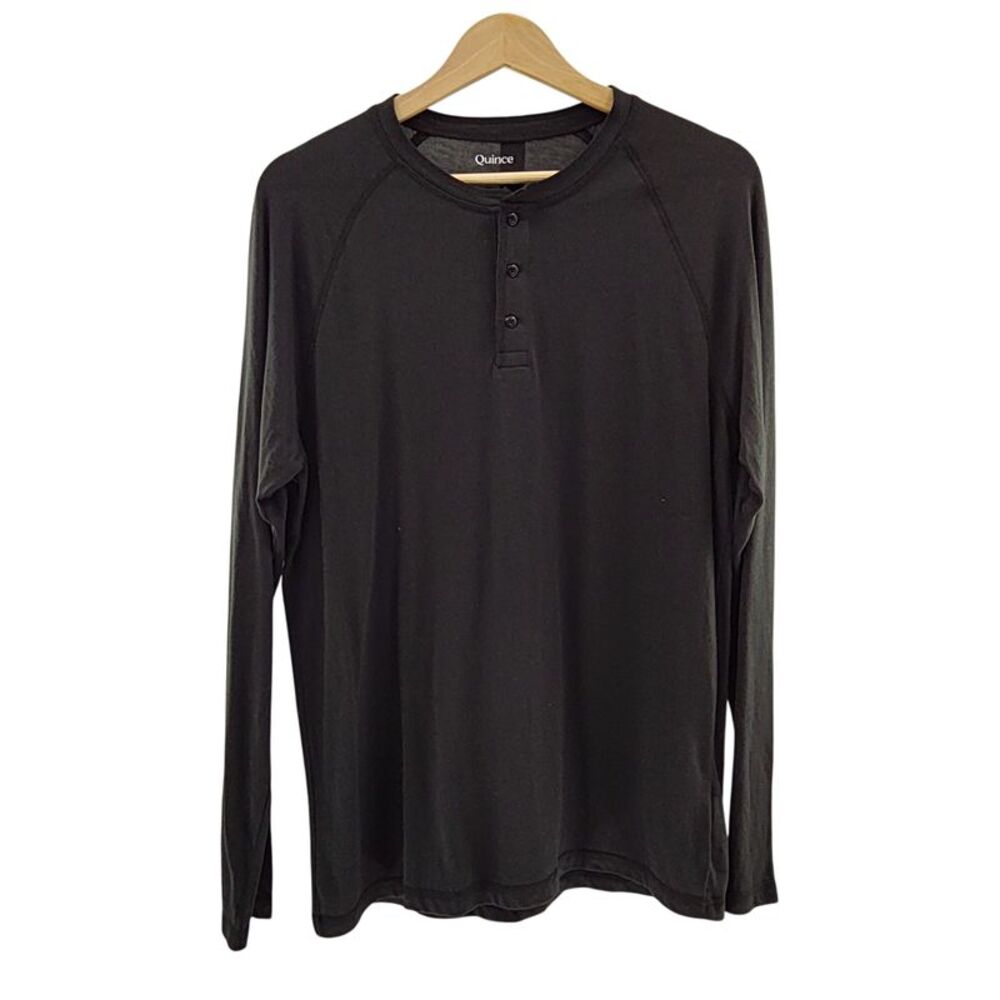 Quince Black Sleeved Top XL